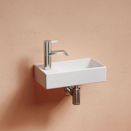 Раковина из сантехнического фарфора Ceramica Nova ELEMENT CN6051R 40х20 подвесная цвет белый 1 отверстие под смеситель