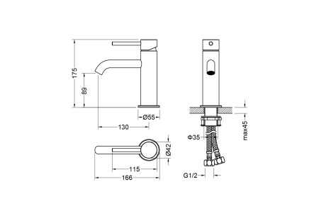 Смеситель Aquatek Европа AQ1310BG на раковину золото без термостата