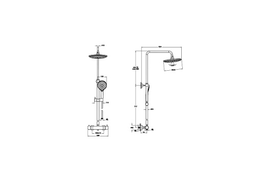 Душевая стойка Vitra Aquaheat A4720536EXP настенная цвет черный матовый - фото 3