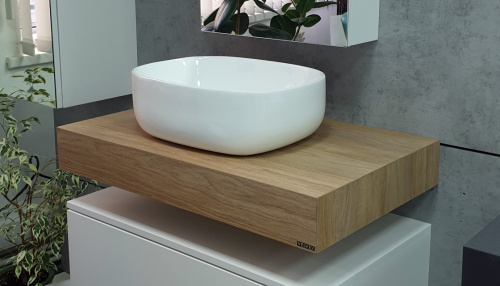 Раковина из фаянса Velvex 78542 47х37 накладная цвет белый без отверстий под смеситель - фото 5