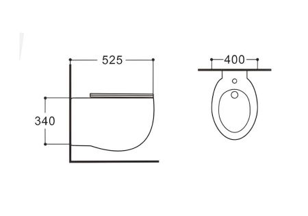 Биде подвесное Aquatek АЛЬТАИР AQ1089-00 цвет белый