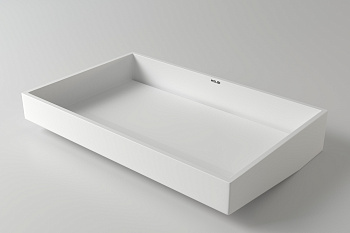 Раковина из искусственного камня Holbi POLARIS 1.02.020.11.1 58х37 встраиваемая цвет белый матовый