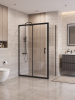 Душевой уголок BelBagno UNO-195 UNO-195-AH-1-120/70-C-NERO 120х70 стекло прозрачное профиль черный без поддона