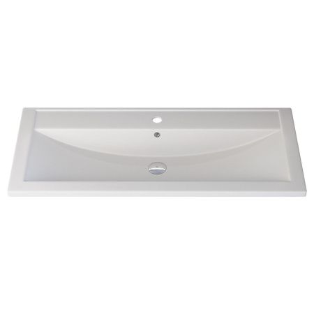 Раковина из искусственного камня Uperwood Foster Quartz 291030044 100х50 полувстраиваемая цвет белый