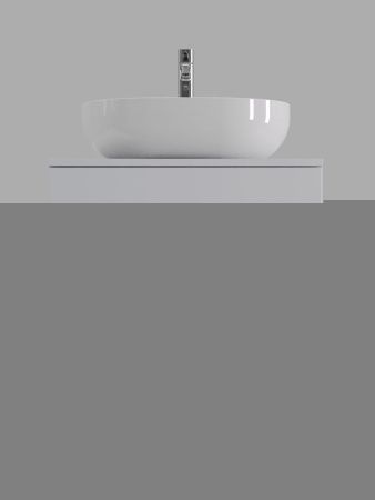 Тумба с раковиной Orange Line Li-60TuwMDF+B05-480W 60х50 подвесная цвет белый