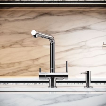 Смеситель для кухни Sancos Spin SC4015BN на мойку никель