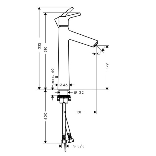 Смеситель Hansgrohe Talis S 72032000 на раковину хром без термостата - фото 2
