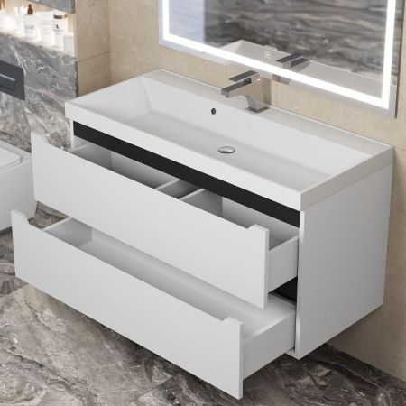 Тумба под раковину Uperwood Tanos 2930205144 100х50 подвесная цвет белый