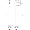 Смеситель для раковины Gessi Habito 70095#706 напольный черный