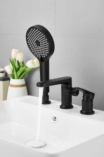 Смеситель Belz B713 B66713-7 на борт ванны черный - фото 5