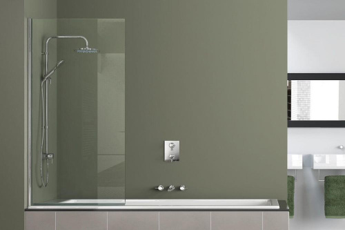 Душевая шторка на ванну Azario Merrit AZ-NF6211-1 800 80x140 стекло прозрачное профиль серебро - фото 2