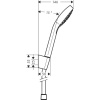 Душевой гарнитур Hansgrohe Croma Select 26425400 настенный хром/белый
