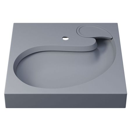 Раковина из искусственного камня Uperwood Comforty 2930205238 60х60 над стиральной машиной цвет серый