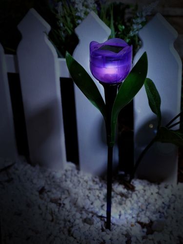 Светильник на солнечных батареях (UL-00004278) Uniel Promo (Промо) USL-C-453/PT305 Purple Tulip - фото 2