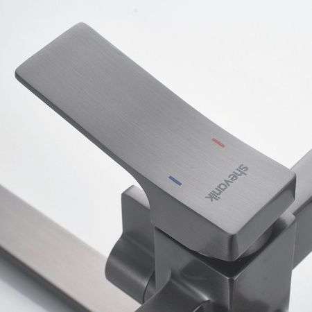 Душевая стойка Shevanik S6136T настенная цвет оружейная сталь