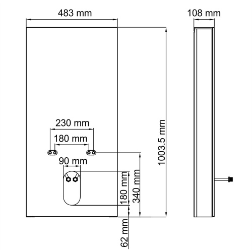 Пристенный модуль системы инсталляции для биде WasserKRAFT Naab 86 86BDT.050.BL АКЦИЯ - фото 5