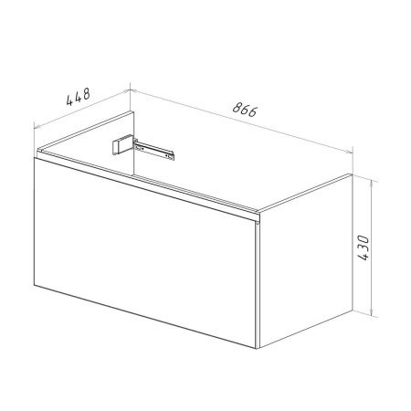 Тумба под раковину LeMark Veon Mini LM02VM90T 90х40 подвесная цвет белый