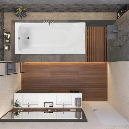 Ванна акриловая Vagnerplast Hera VPBA180HER2X-04 180х80 пристенная прямоугольная без каркаса