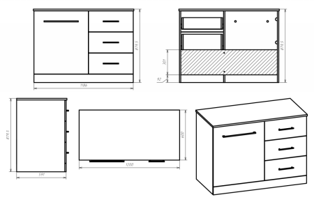 Тумба под раковину Misty Респект Э-Рес01120-13ЯП 120х60 напольная цвет белый