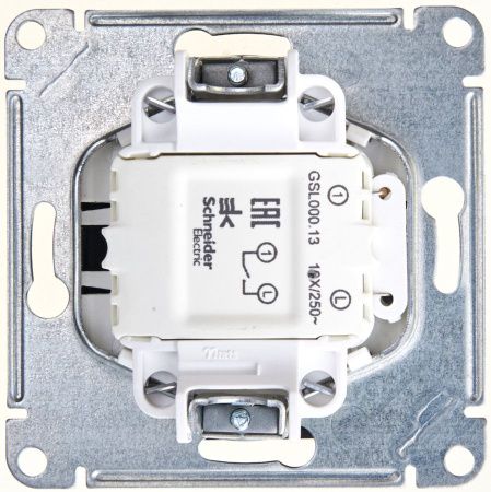 Выключатель 1-клавишный с подсветкой сх.1а 10AX Systeme Electric Glossa (Глосса) GSL000713