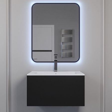 Тумба с раковиной Uperwood Parma Premium 39330205461 70х50 цвет черный