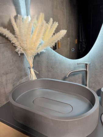 Раковина из искусственного камня Uperwood London 291020215 60х40 накладная цвет серый