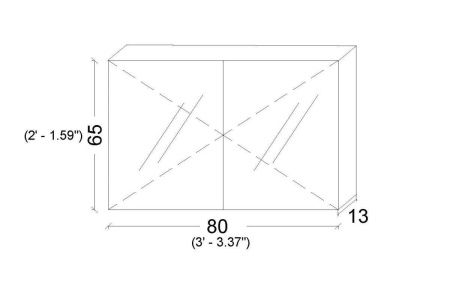 Зеркало-шкаф Armadi Art Vallessi 547-L 80х70 подвесной цвет бежевый