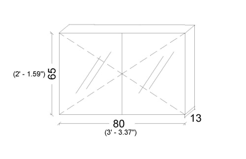 Зеркало-шкаф Armadi Art Vallessi 547-L 80х65 подвесной цвет коричневый - фото 2