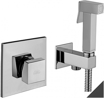 Гигиенический душ со смесителемPaffoni KITDUP112NO встраиваемый в стену черный