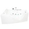Ванна акриловая гидромассажная Gemy G9056 K L 170х130 пристенная асимметричная с каркасом