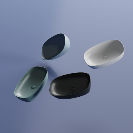 Раковина из сантехнического фарфора Ceramica Nova ELEMENT CN6049 60х38 накладная цвет белый без отверстий под смеситель