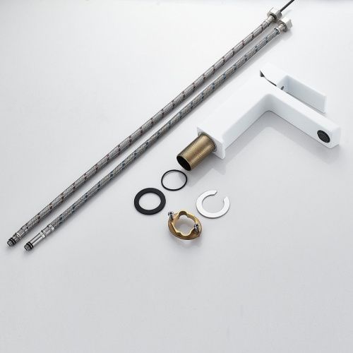 Смеситель Rose R1801C-1 на раковину белый - фото 4