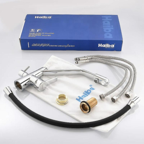 Смеситель для кухни Haiba HB76855 на мойку хром - фото 5