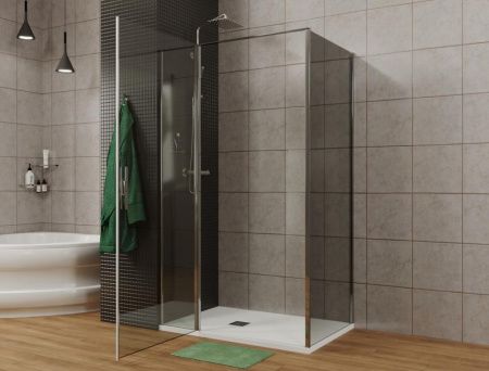 Боковая стенка Allen Brau Priority 3.31013.00G 80х200 стекло тонированное профиль хром