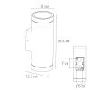 Уличный настенный светильник Arte Lamp Torcular (Торцулар) A1313AL-2BK