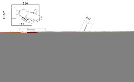 Смеситель для ванны с душем Paffoni Light LIG023HG настенный золото