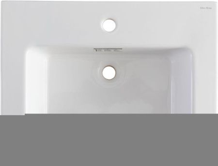 Раковина керамическая Allen Brau Fantasy 4.11023.20 60х50 полувстраиваемая цвет белый 1 отверстие под смеситель