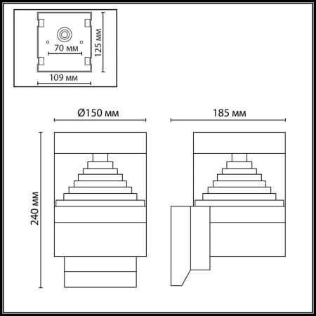 Уличный настенный светильник Odeon Light Hulk (Хулк) 7140/20WL