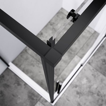 Душевой уголок Vincea Slim-N VSR-4SN8012CLB 120х80 стекло прозрачное профиль черный без поддона