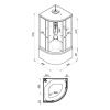 Душевая кабина Тритон Ультра Щ0000061837 90х90 четверть круга с крышей ориентация универсальная
