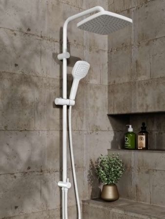 Душевая стойка Orange O-Shower OW04w настенная цвет белый
