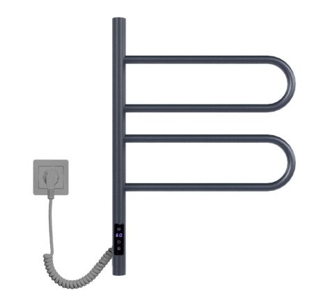 Полотенцесушитель электрический Vincea VTD-1R1CGE 45х60 серый
