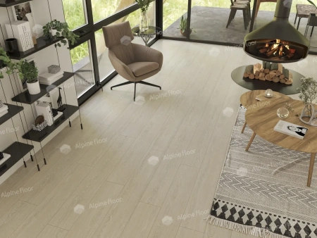 Кварцвиниловая плитка Alpine Floor Easy Line ECO 3-14 Дуб Снежный толщина 0.3 см 43 класс 1219,2х184,15