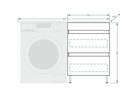 Тумба под раковину Stella Polar Мадлен SP-00000406 60х50 напольная цвет белый