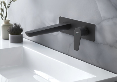 Смеситель Aquatek БЕТТА AQ1113MB встраиваемый в стену черный матовый без термостата