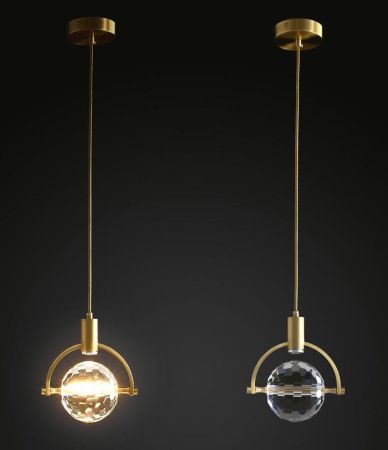 Светильник подвесной Delight Collection 2121P/A brass/clear