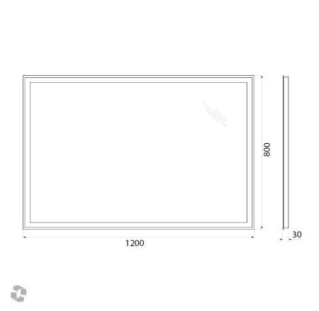 Зеркало с подсветкой BelBagno SPC-GRT-1200-800-LED-BTN 120х80 подвесное