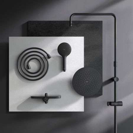 Душевая стойка Am.Pm Like F0780222 настенная цвет черный