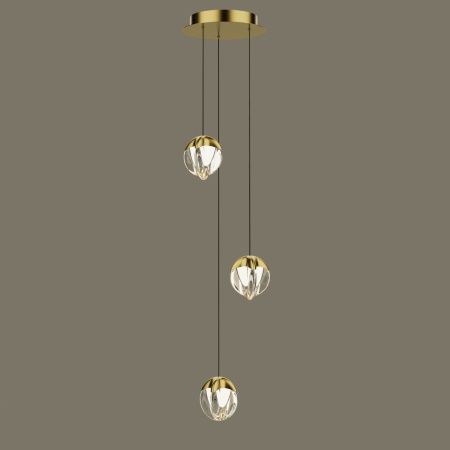 Светильник подвесной Delight Collection MD24001033-3A gold/clear