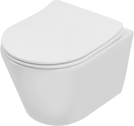 Унитаз подвесной Logan 00342543 белый с сиденьем микролифт безободковый смыв торнадо